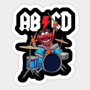 AB-CD Animal Drummer Rocking The Muppets Show Sticker